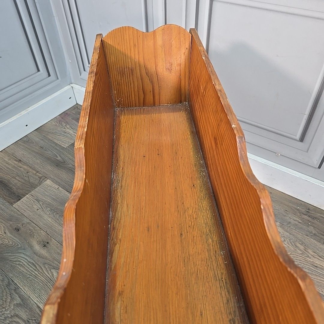 photo buy Vintage Wooden Trough Planter Solid Pine Jardiniere Dansette Legs Retro