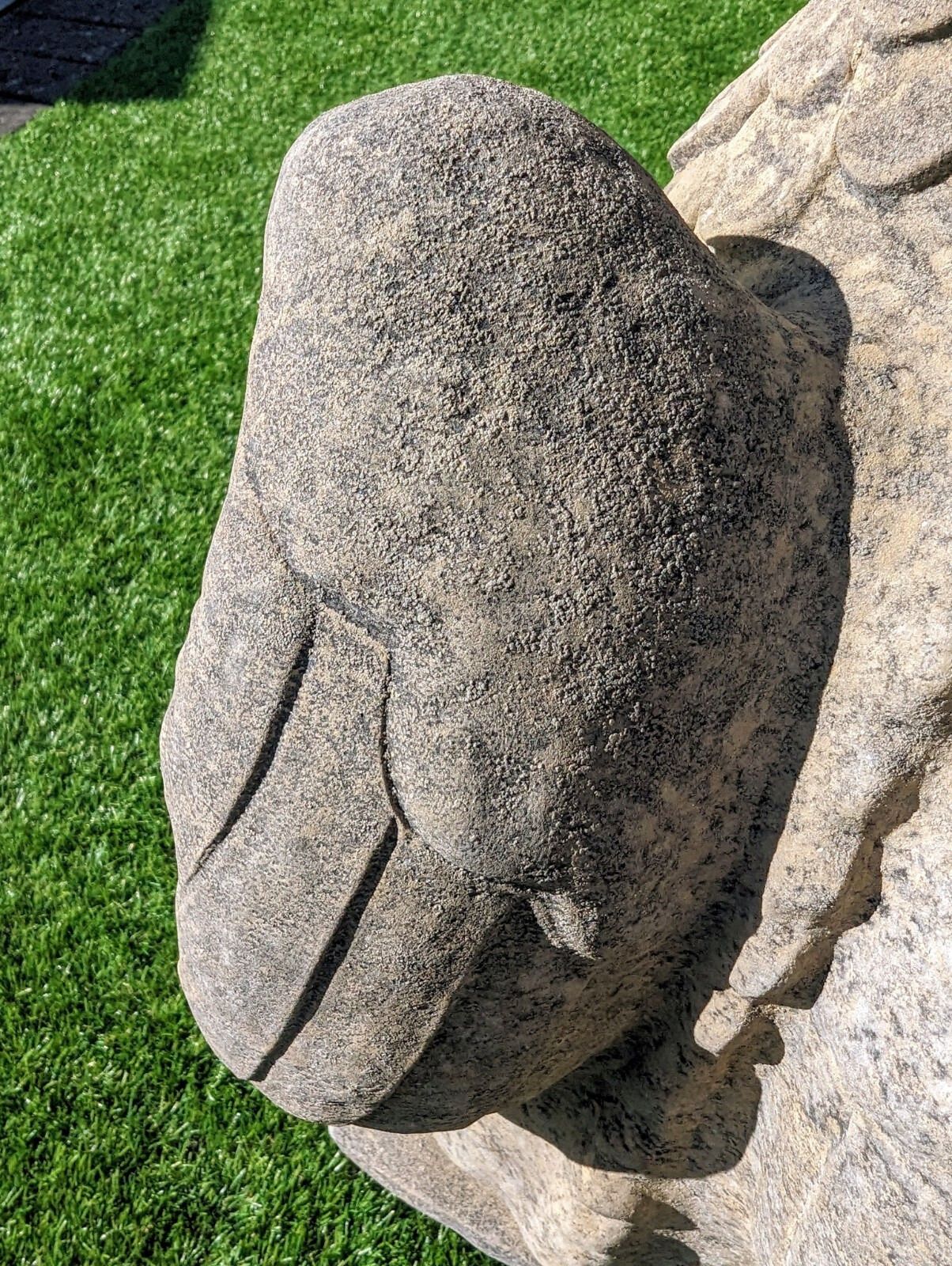 Pair Of Winged Griffins Garden Ornament English Stone Delivery Available 0204. photo vinterior