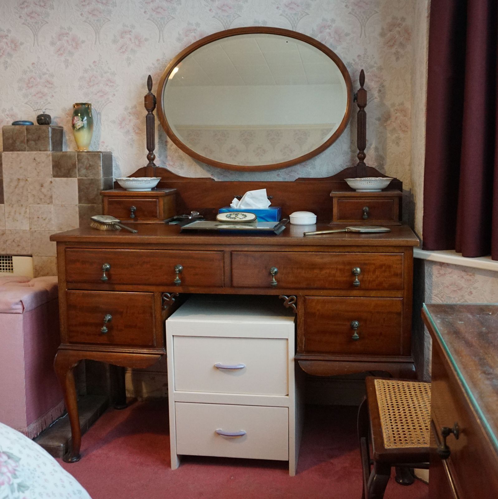photo for sale Vintage Handmade Bedroom Furniture Set   Wardrobe, Dresser & Chest Of Drawers