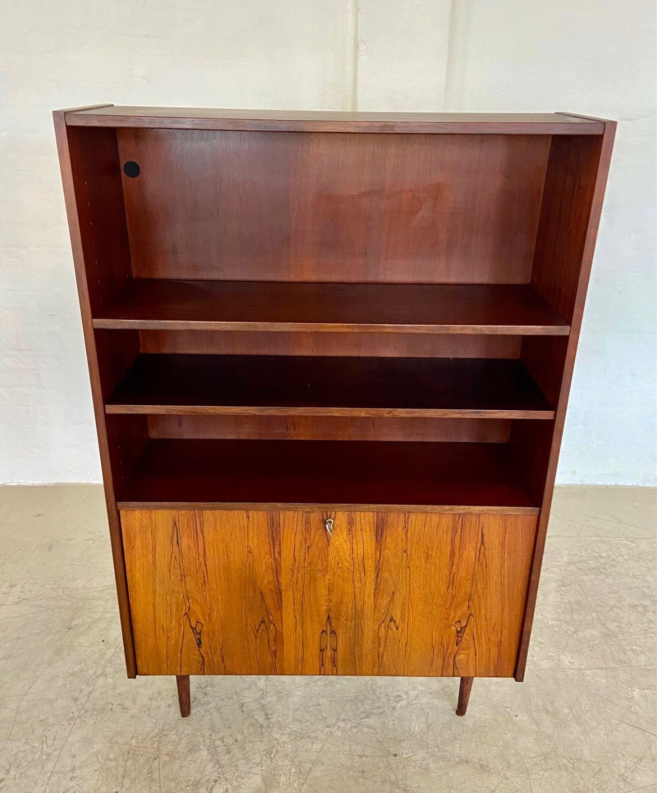 Danish Retro Vintage Bookcase In Rosewood  1965