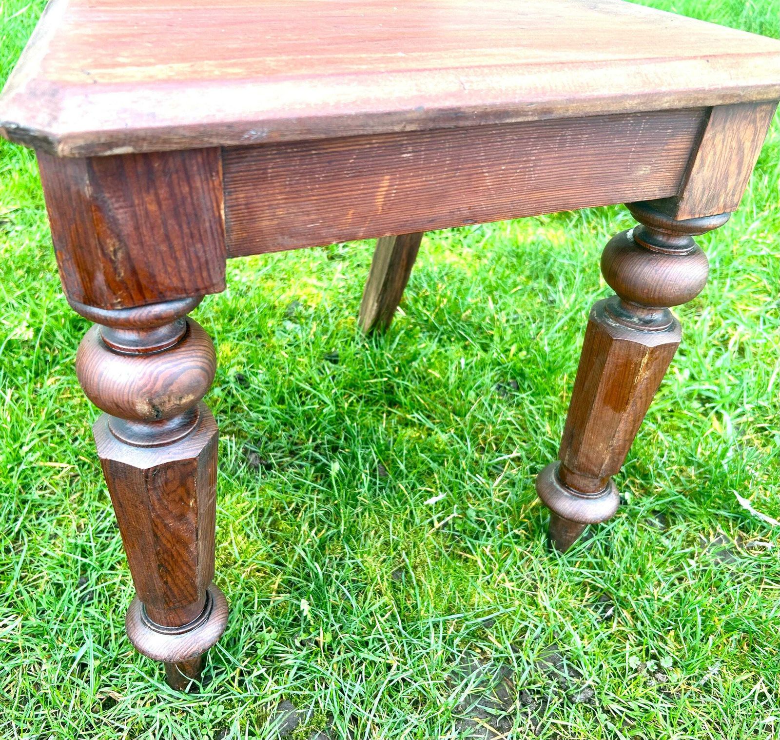 Pair Of Victorian Pine Hall Side Chairs Wooden Vintage Antique Industrial Seating Country Mancave Dining Arts And Crafts photo 360.0