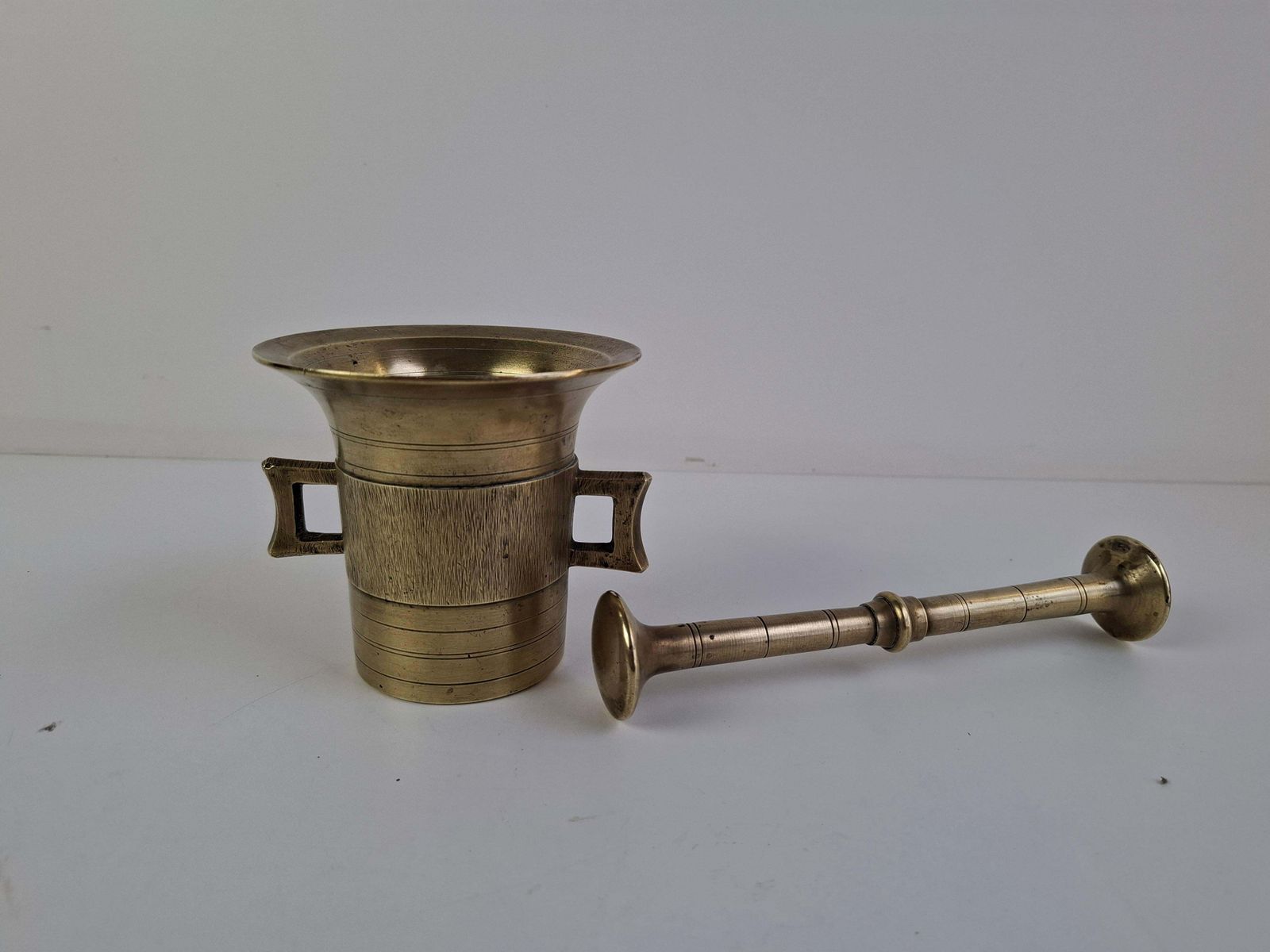 photo furniture Antique Brass Mortar And Pestle, Austria Hungary, Circa 1890, Historicism