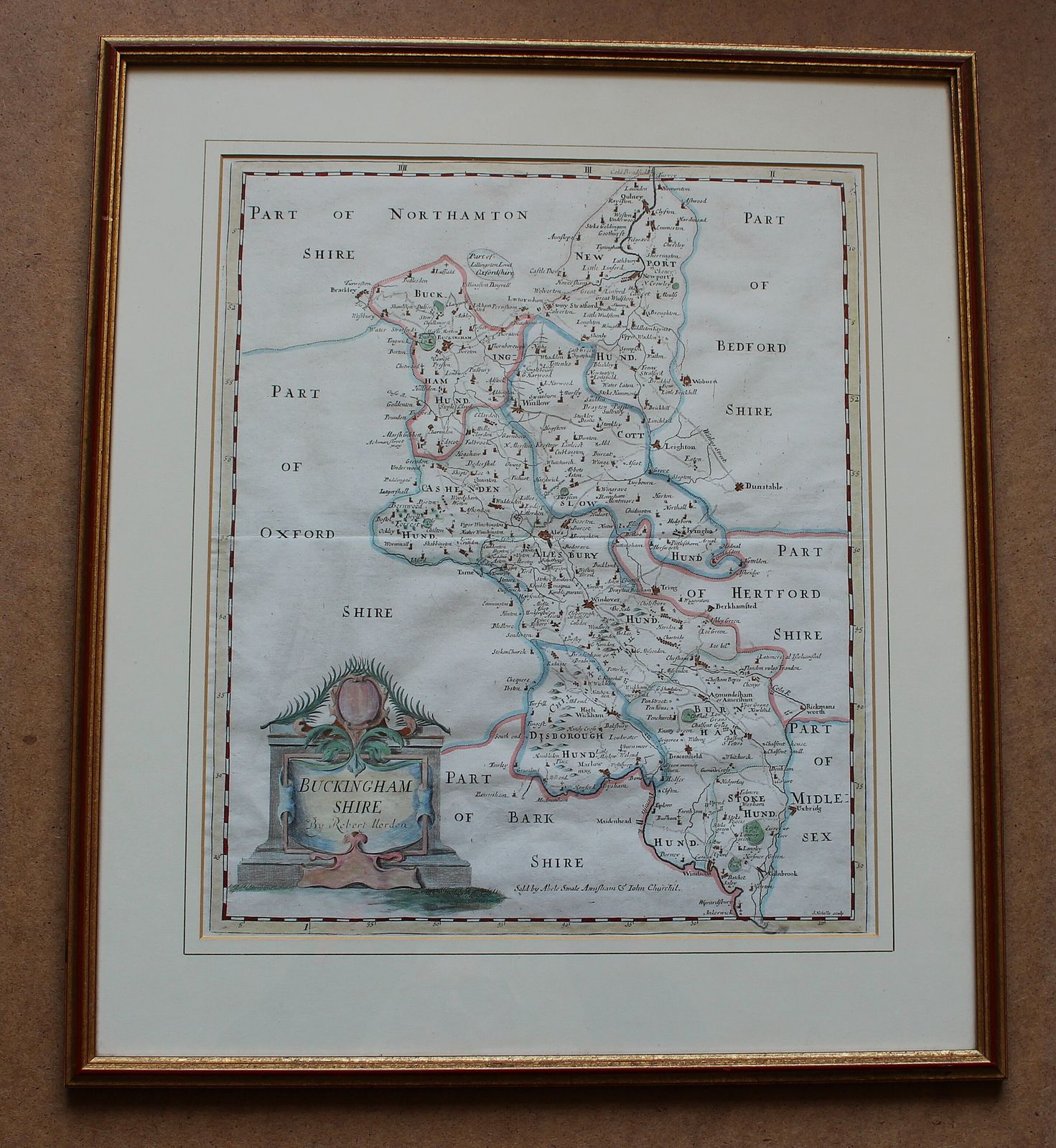 Antique Map Buckinghamshire Robert Morden C1722