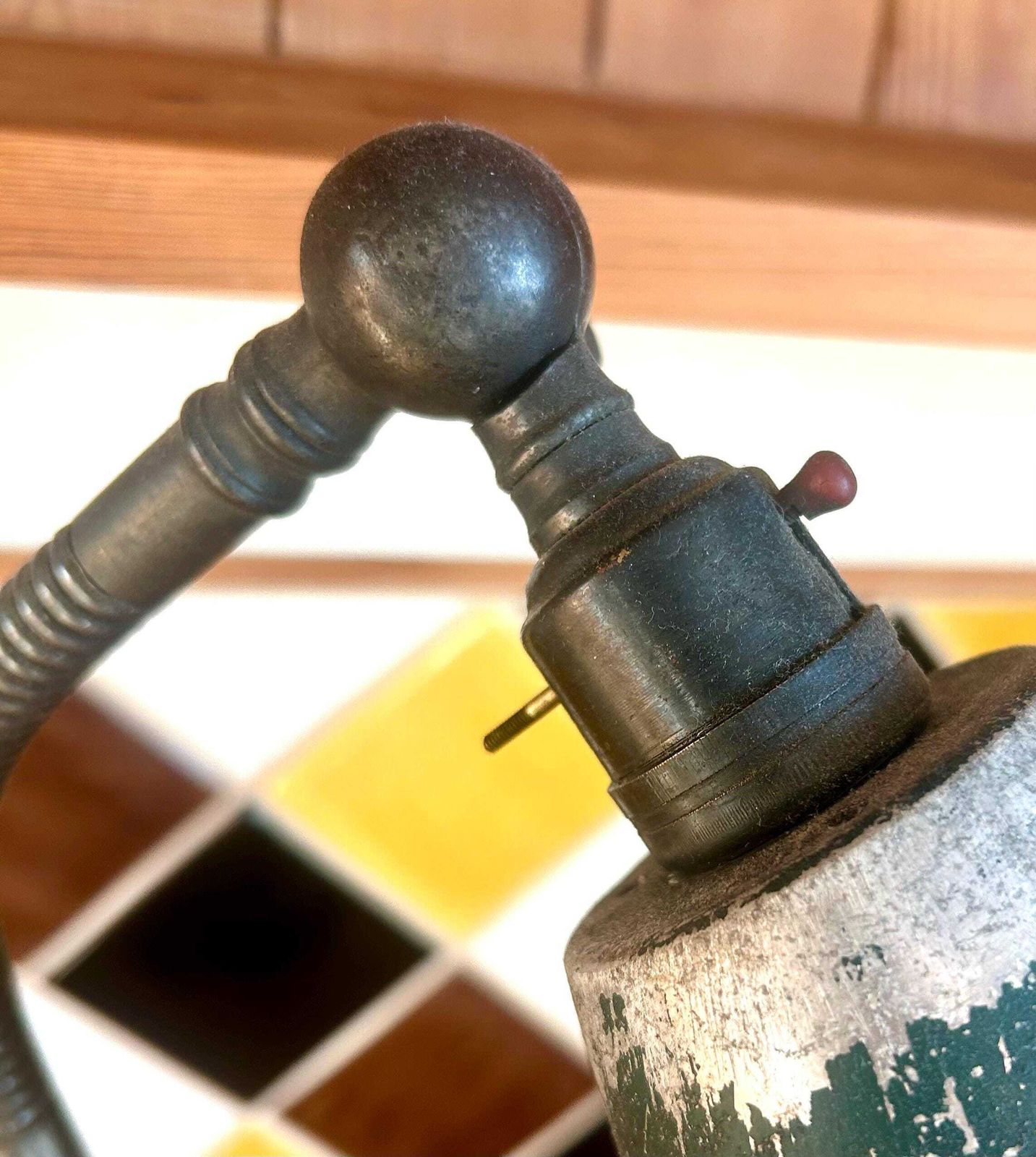 Invisaflex Industrial Desk Vintage Lamp Grey Retro Antique Light Lighting Mancave Office Mid Century Floor photo 340.0