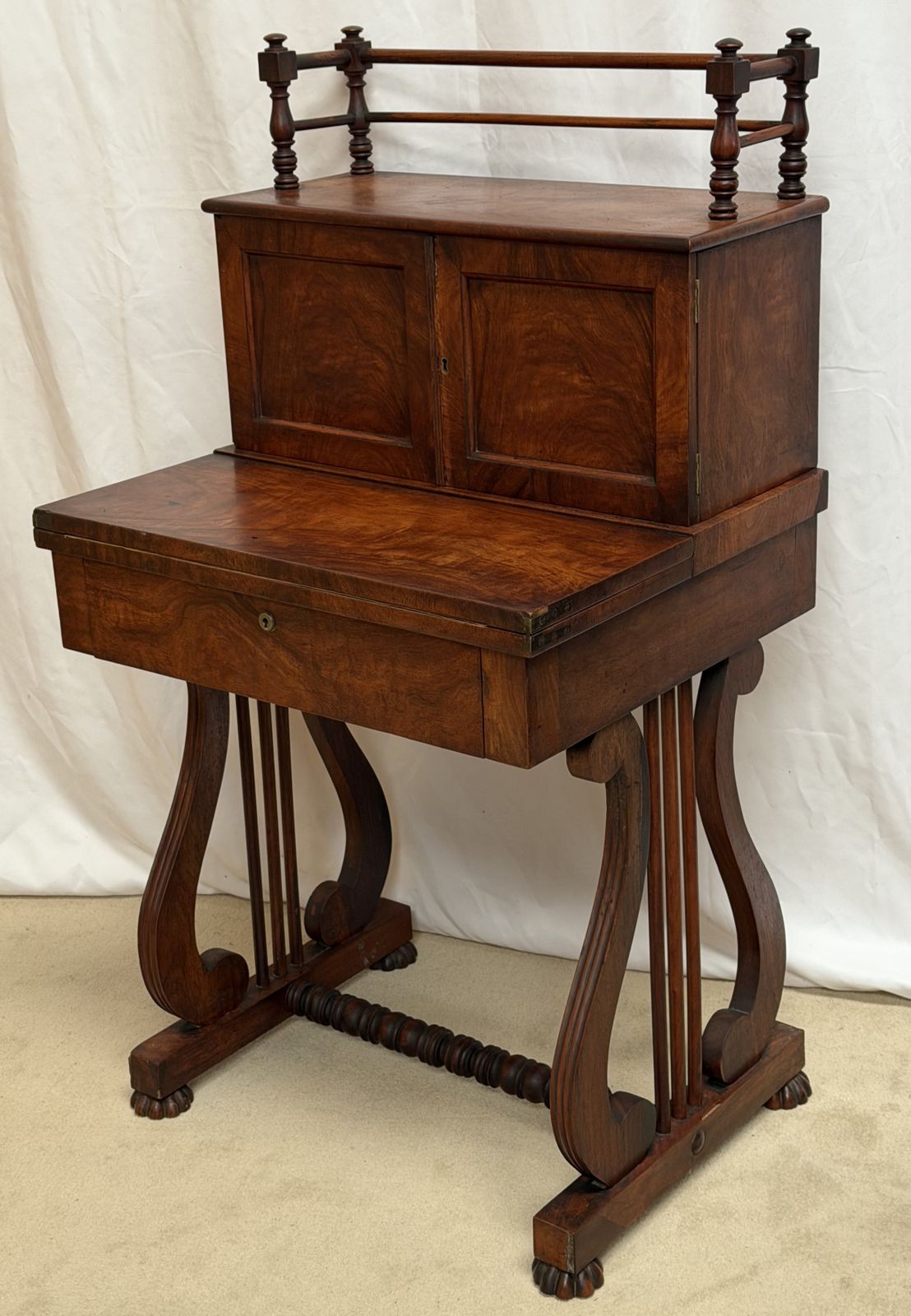 Regency Period Ladies Desk On Lyre Supports photo for sale