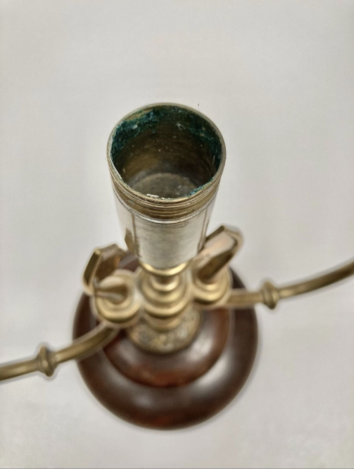 Pair Of Stunning Arts And Crafts Walnut And Brass Candlesticks  / Candelabras photo 140.0