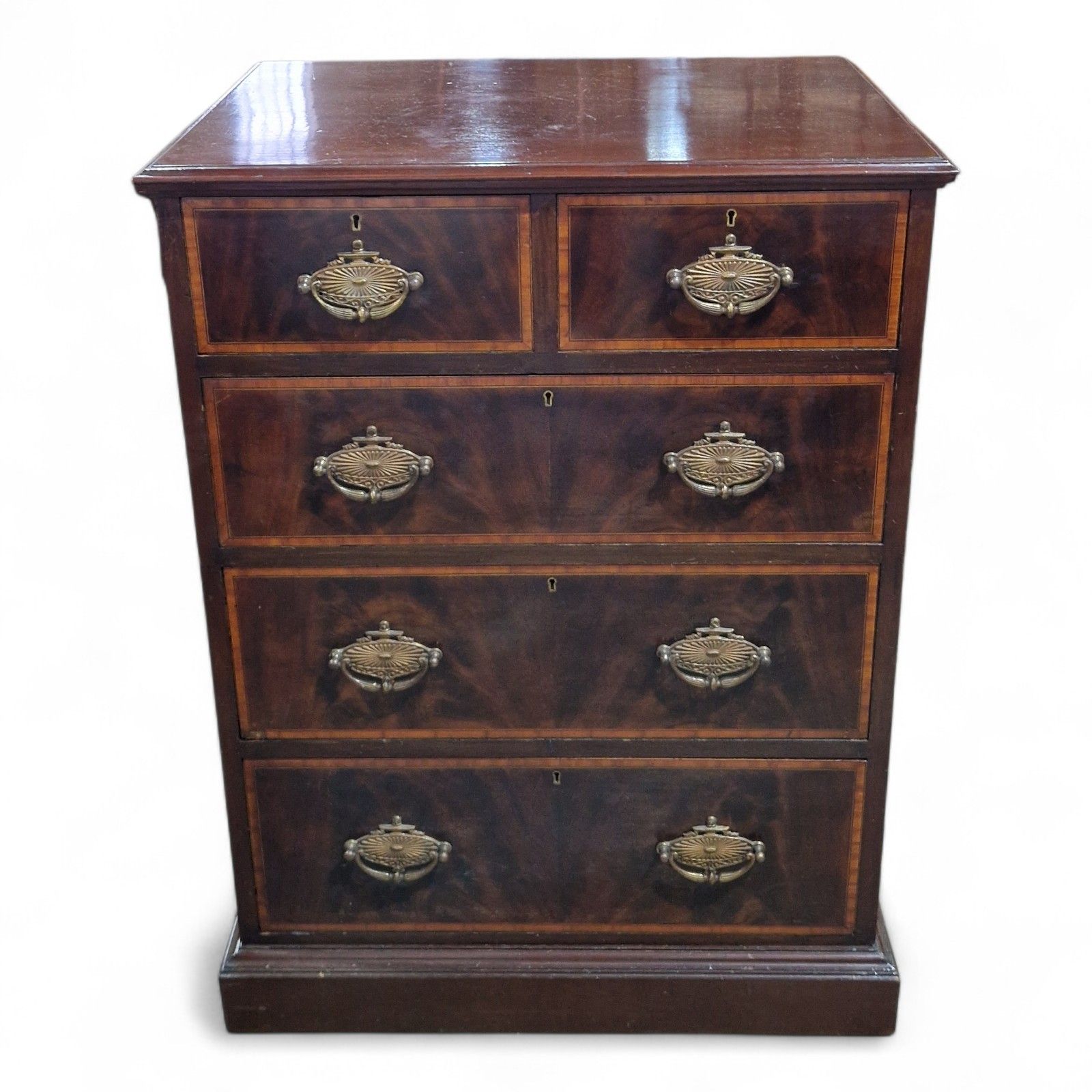 Antique Chest Of Drawers  Quality Victorian Inlaid Mahogany Chest Of 5 Drawers photo Furniture