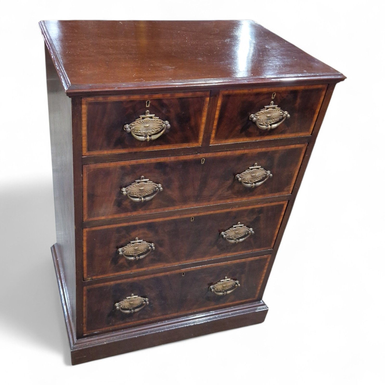 Antique Chest Of Drawers  Quality Victorian Inlaid Mahogany Chest Of 5 Drawers photo buy