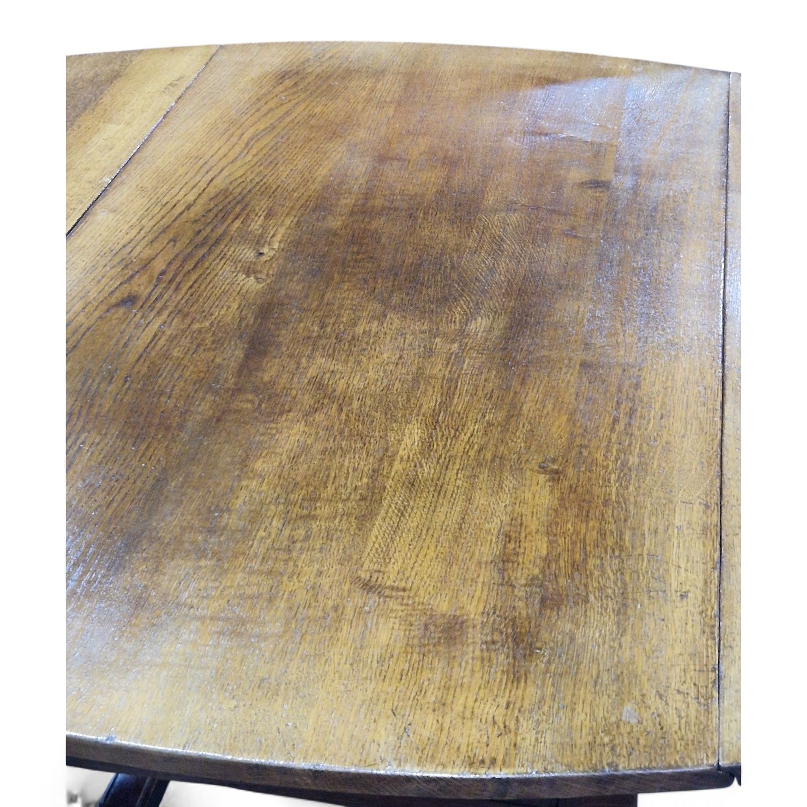 photo vintage Solid Oak Gateleg Dining Table + 6 Ladderback Chairs Set Titchmarsh And Goodwin