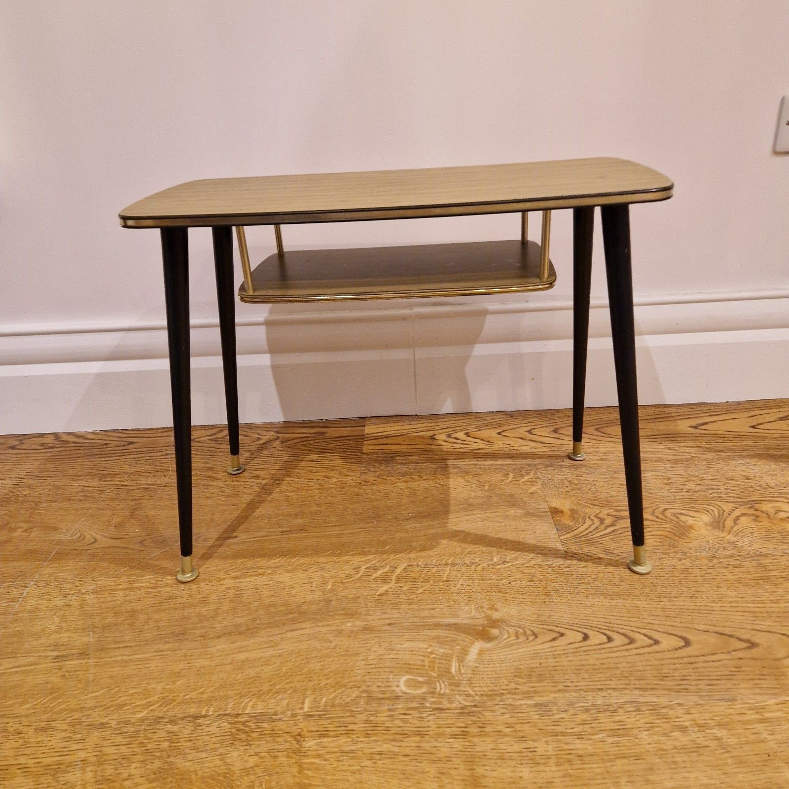 Renovated 1960s Mid Century Modern Formica Coffee Table With Magazine Shelf photo 135.0