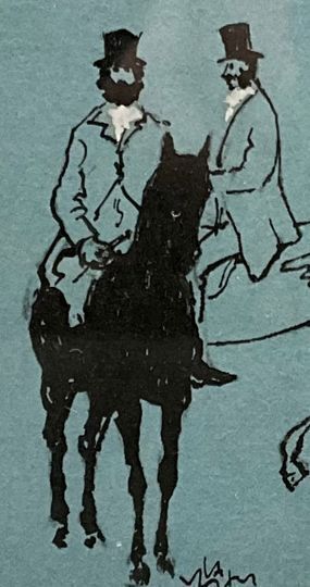 Lynton Lamb 1907   1977 Watercolour Drawing Equestrian Scene C1950 photo Art