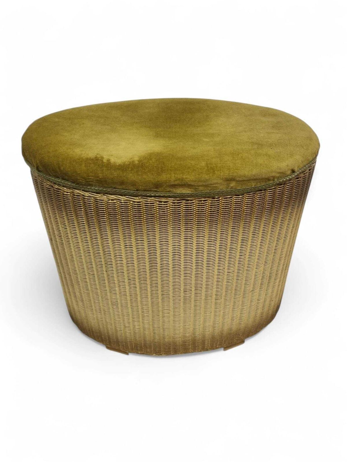 Vintage Lloyd Loom Lusty Bathroom Set / Armchair / Cabinet / Ottoman / C.1950. photo 369.0