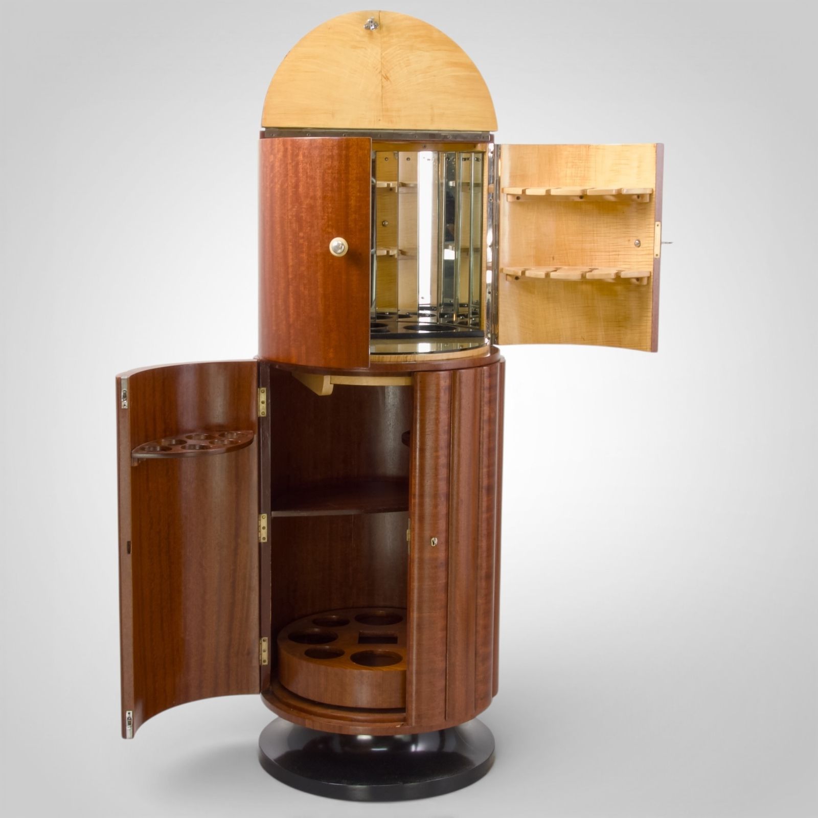 Furniture Art Deco Rocket Cocktail Cabinet Dry Bar English Circa 1936. photo