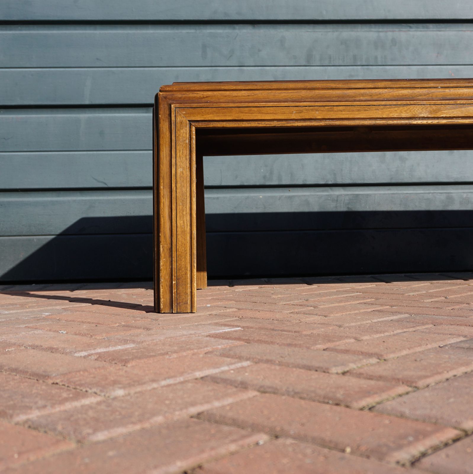 Lane Altivista Solid Cedar Wood Coffee Table Diamond Parquet Mid Century Refurbished photo vintage