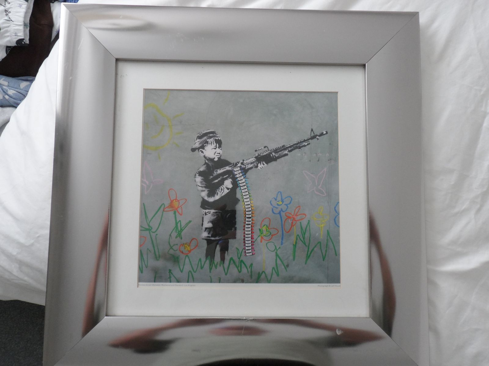 photo furniture X3 Banksy Framed Art Graffic Street Photographic Prints