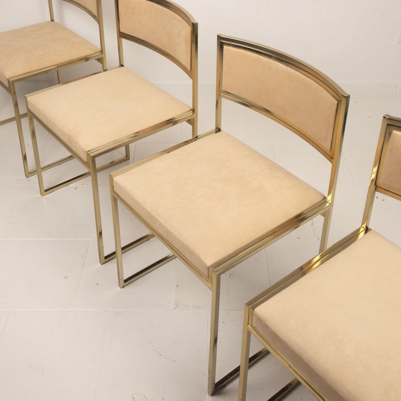 Sq Al Chairs By Willy Rizzo For Maison Willy Rizzo – Brass Version 1970 photo vintage