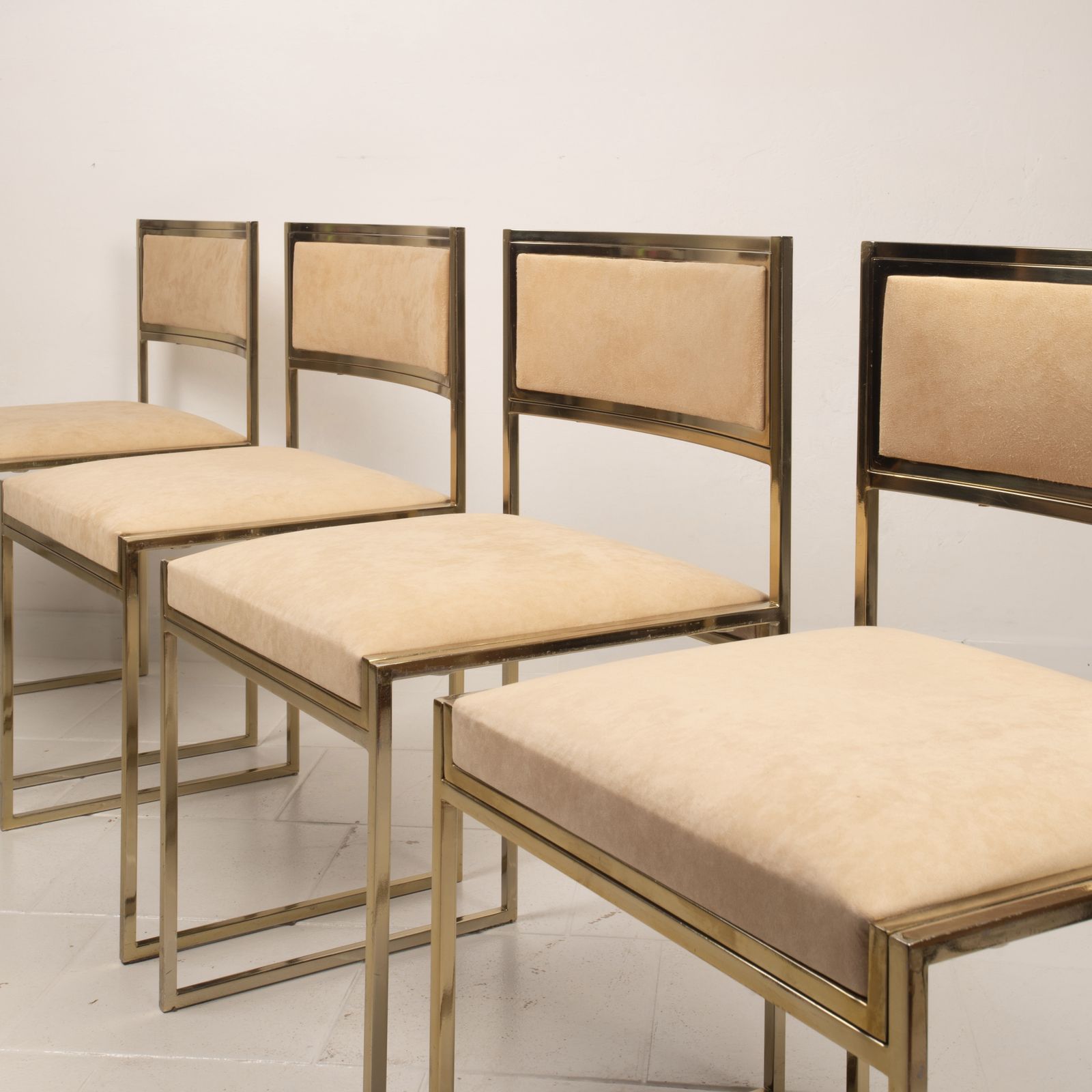 photo for sale Sq Al Chairs By Willy Rizzo For Maison Willy Rizzo – Brass Version 1970