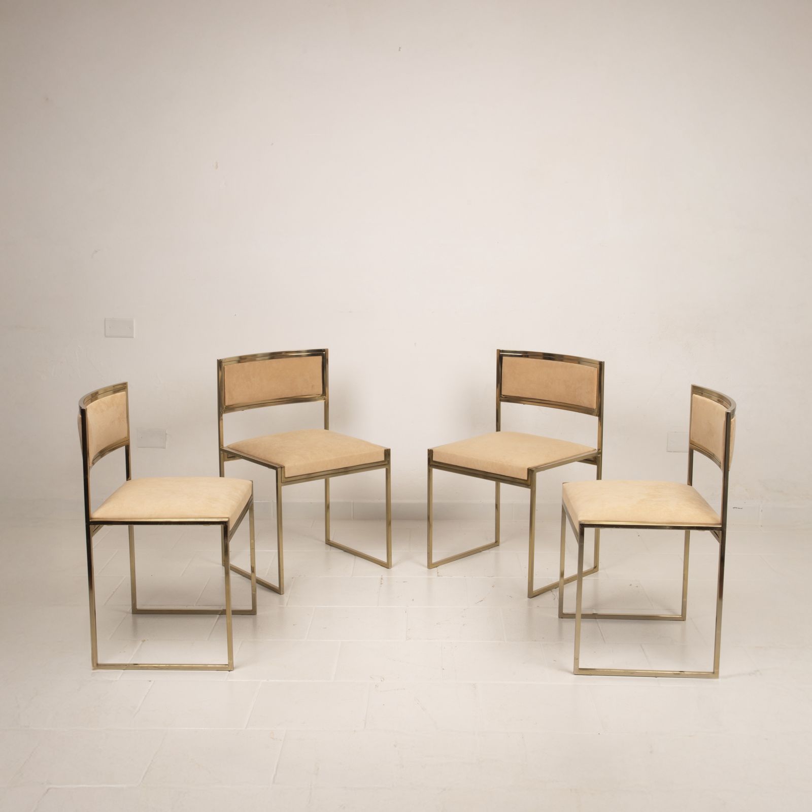 7409.0 Sq Al Chairs By Willy Rizzo For Maison Willy Rizzo – Brass Version 1970 photo