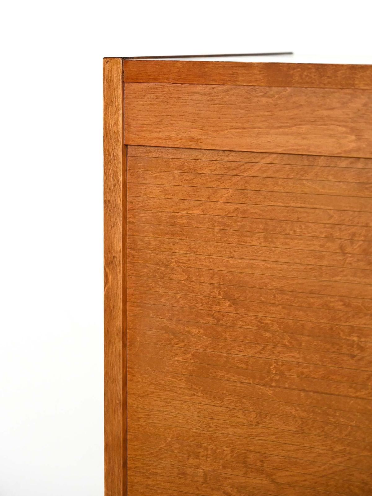 Scandinavian Filing Cabinet With Vertical Shutter, 1963 photo vinterior