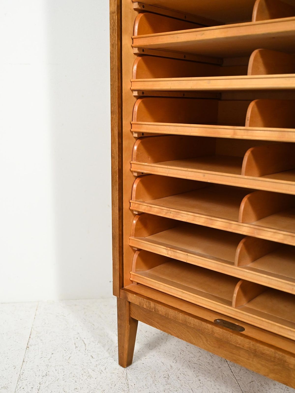 Scandinavian Filing Cabinet With Vertical Shutter, 1963 photo vintage