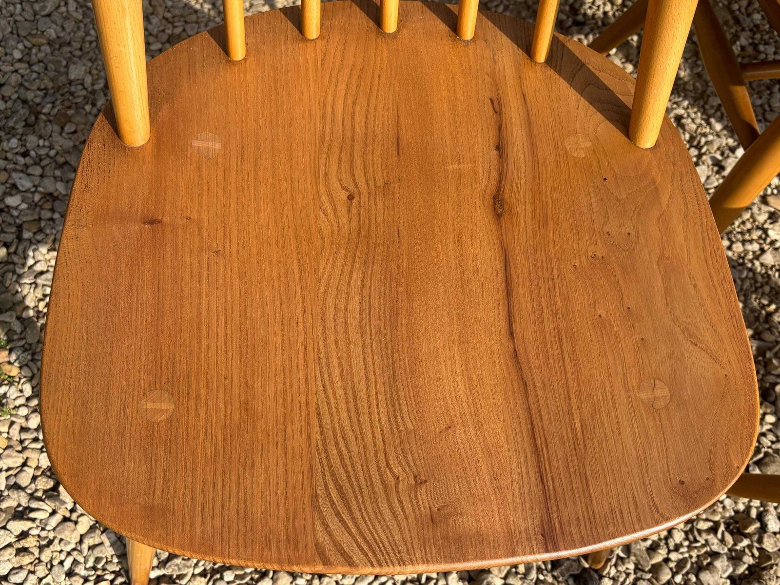 Ercol Goldsmith Dining Chairs X 4 Blonde Gold Label photo vinterior