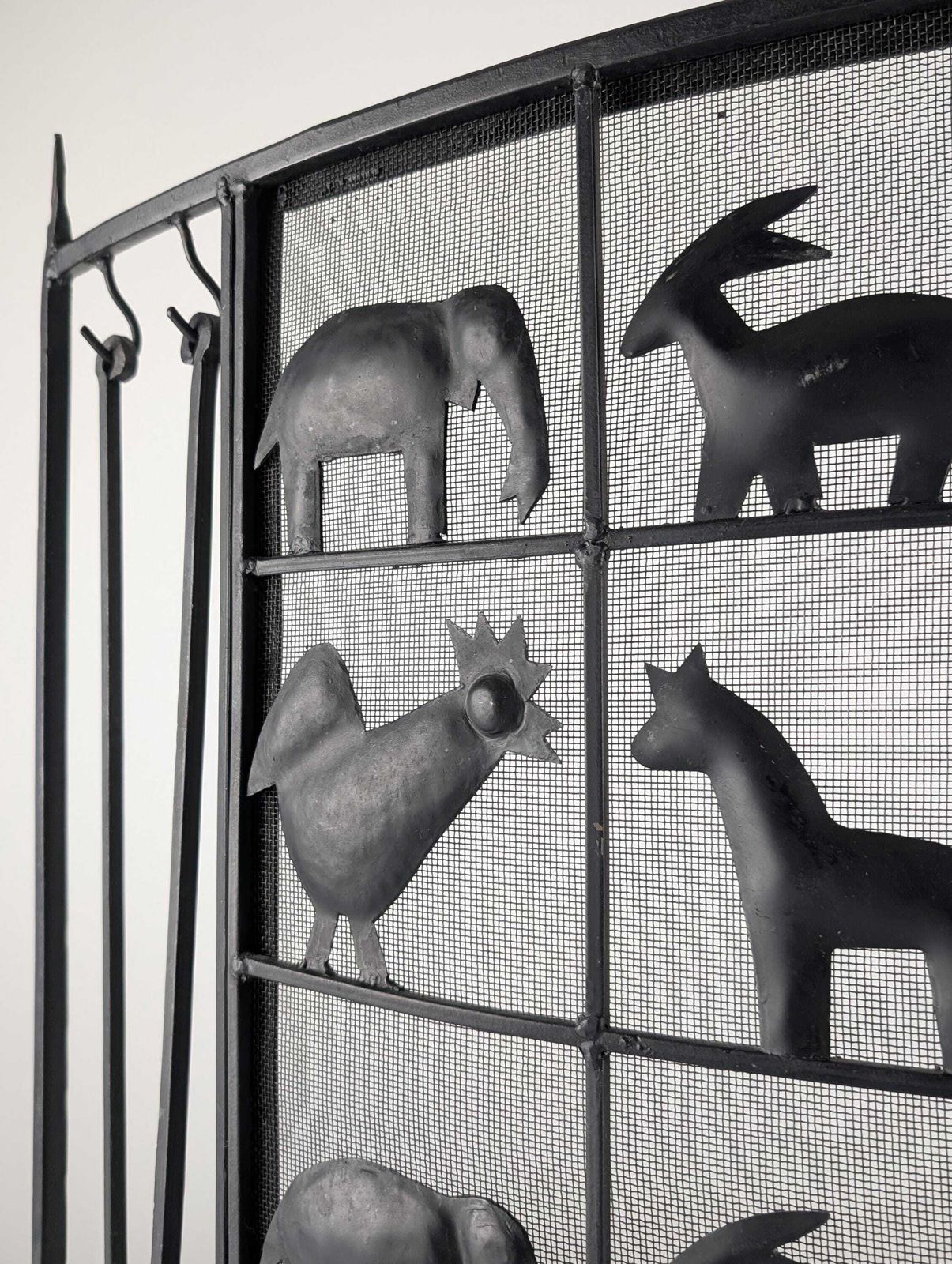 Wrought Iron Fireplace Screen From Atelier Marolles, France, 1950s photo furniture
