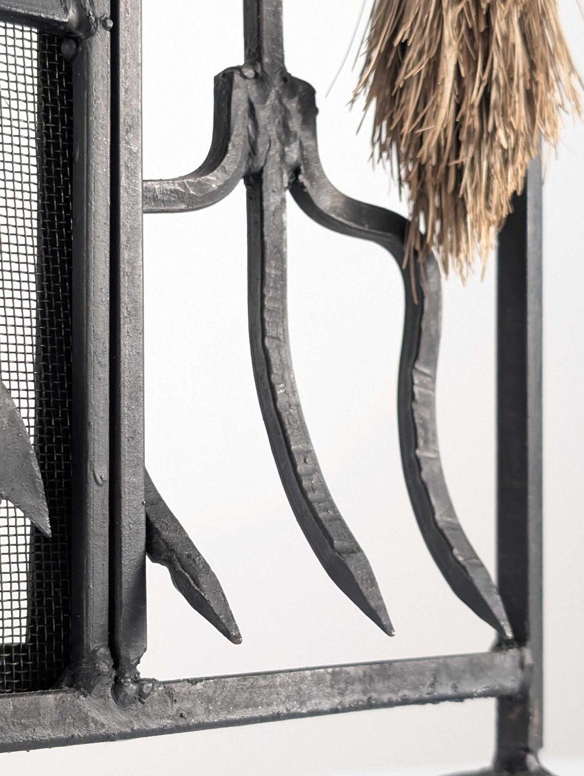 Wrought Iron Fireplace Screen From Atelier Marolles, France, 1950s photo vinterior