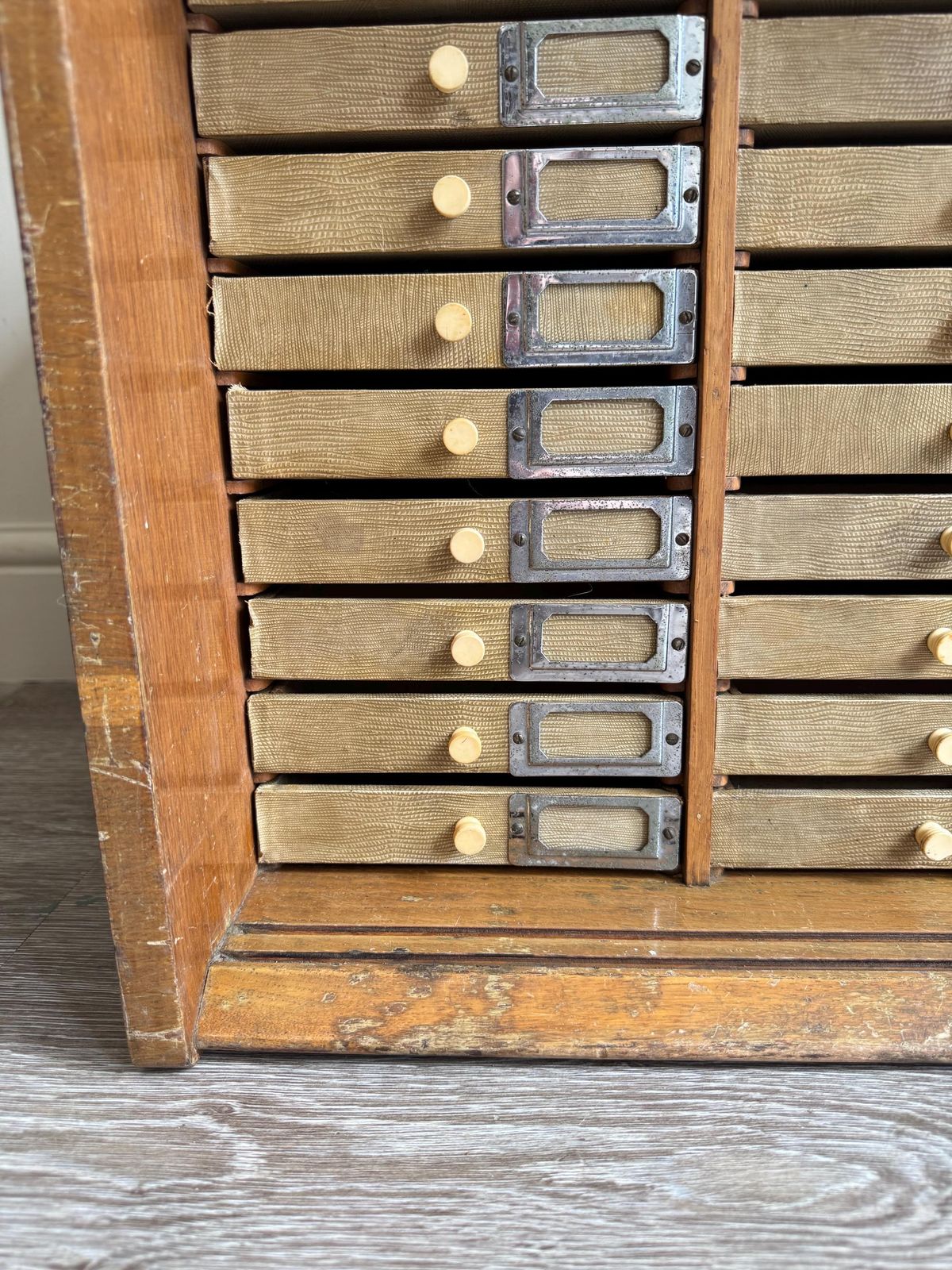 Furniture Vintage Industrial Low Garage Haberdashery Multiple Bank Small Drawers Craft Tool Organiser photo
