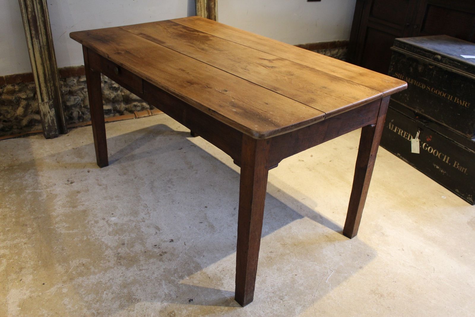 Table Refectory Farmhouse Victorian Oak Seats 6 C1870