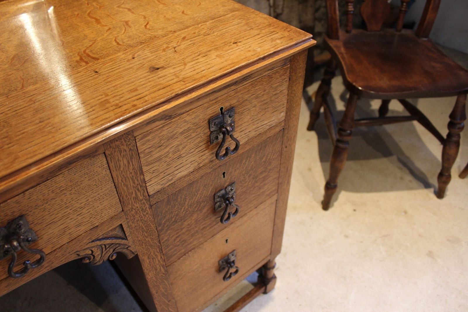 Fine Shapland And Petter Oak Arts & Crafts Dressing Table C1900 photo furniture