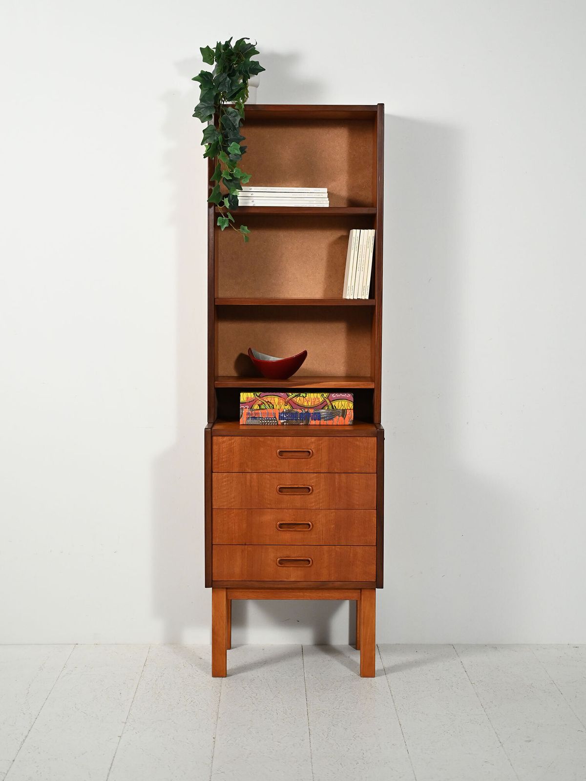 Small Scandinavian Teak Bookcase, 1960s