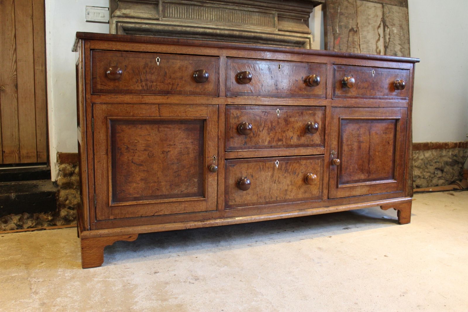 Dresser Rare Burr Oak George III Sideboard C1790 photo buy