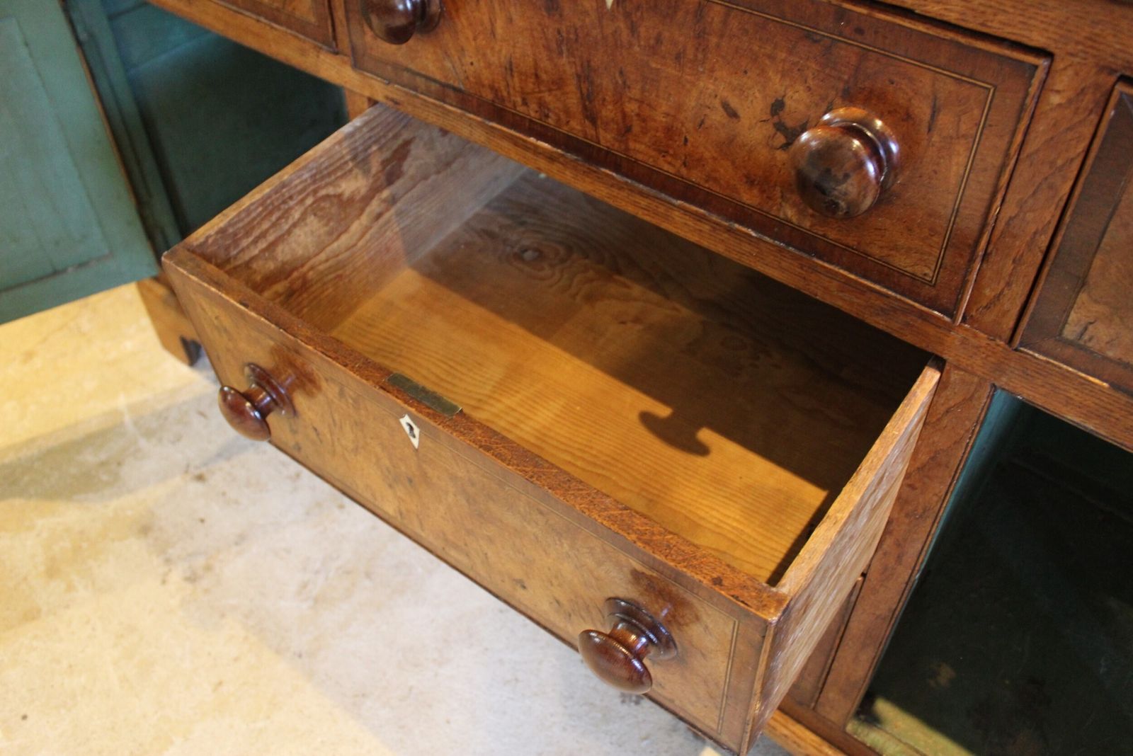 Furniture Dresser Rare Burr Oak George III Sideboard C1790 photo