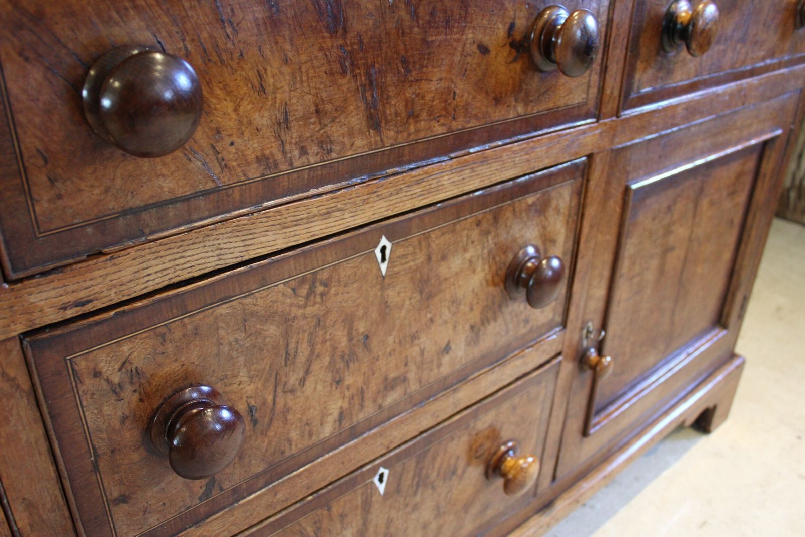 2150.0 Dresser Rare Burr Oak George III Sideboard C1790 photo