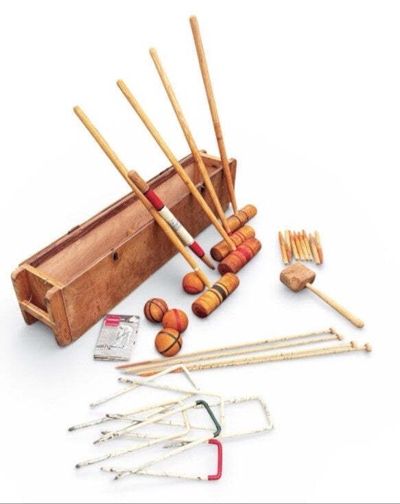 Croquet Set In Wooden Case, Very Good Quality.