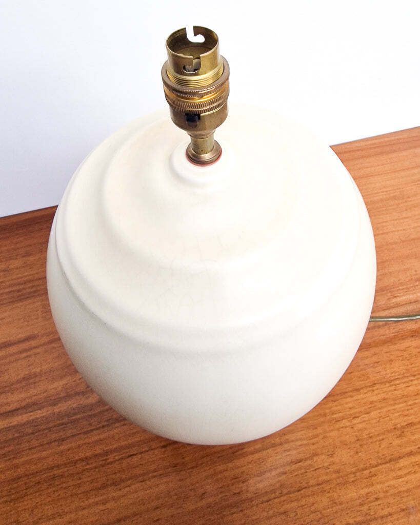 Mid Century Cream Table Large Lamp & Shade (1930s Converted Speaker) photo 120.0