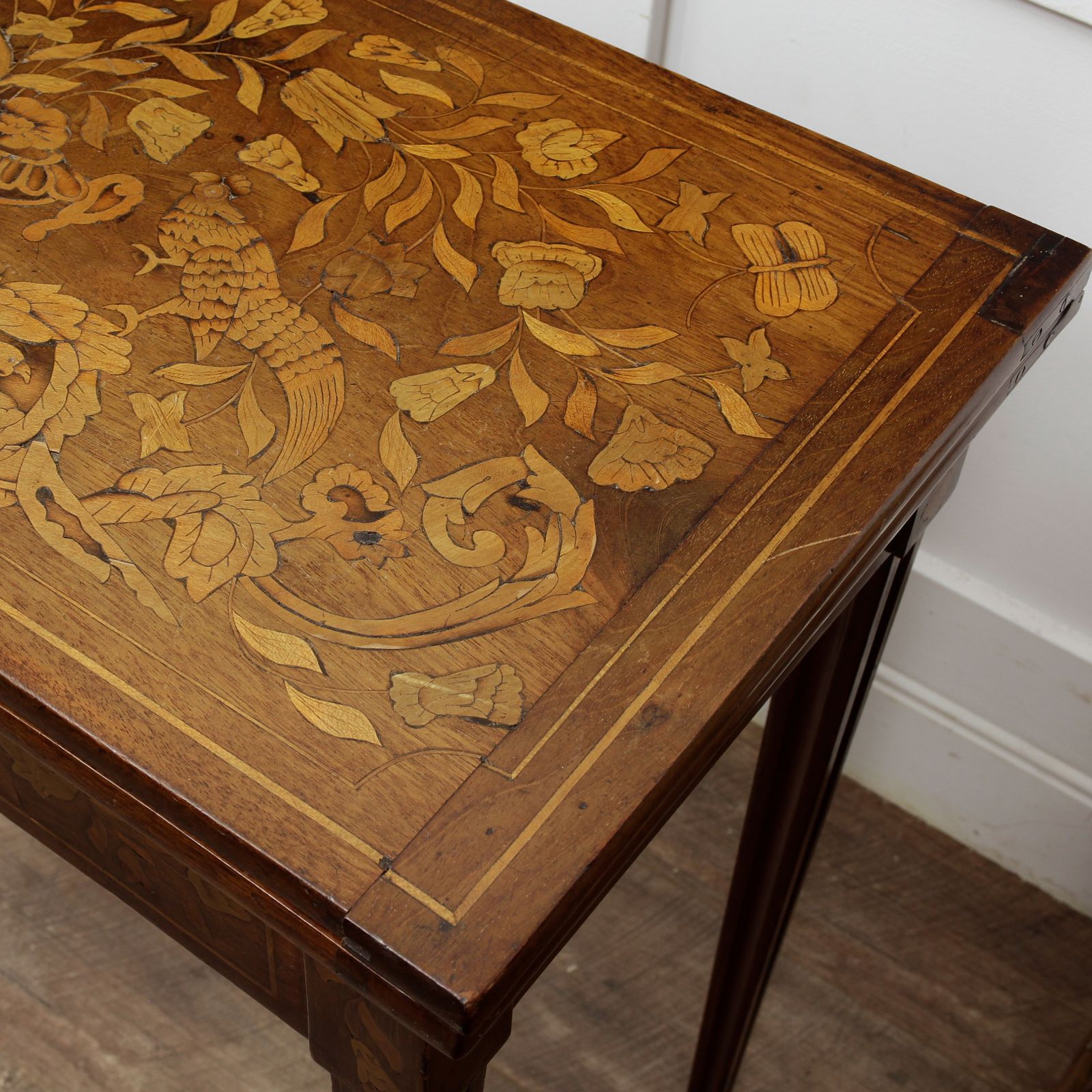 19th Century Dutch Marquetry Card Table photo vinterior