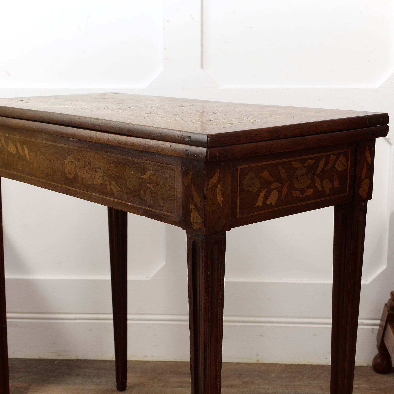 photo furniture 19th Century Dutch Marquetry Card Table