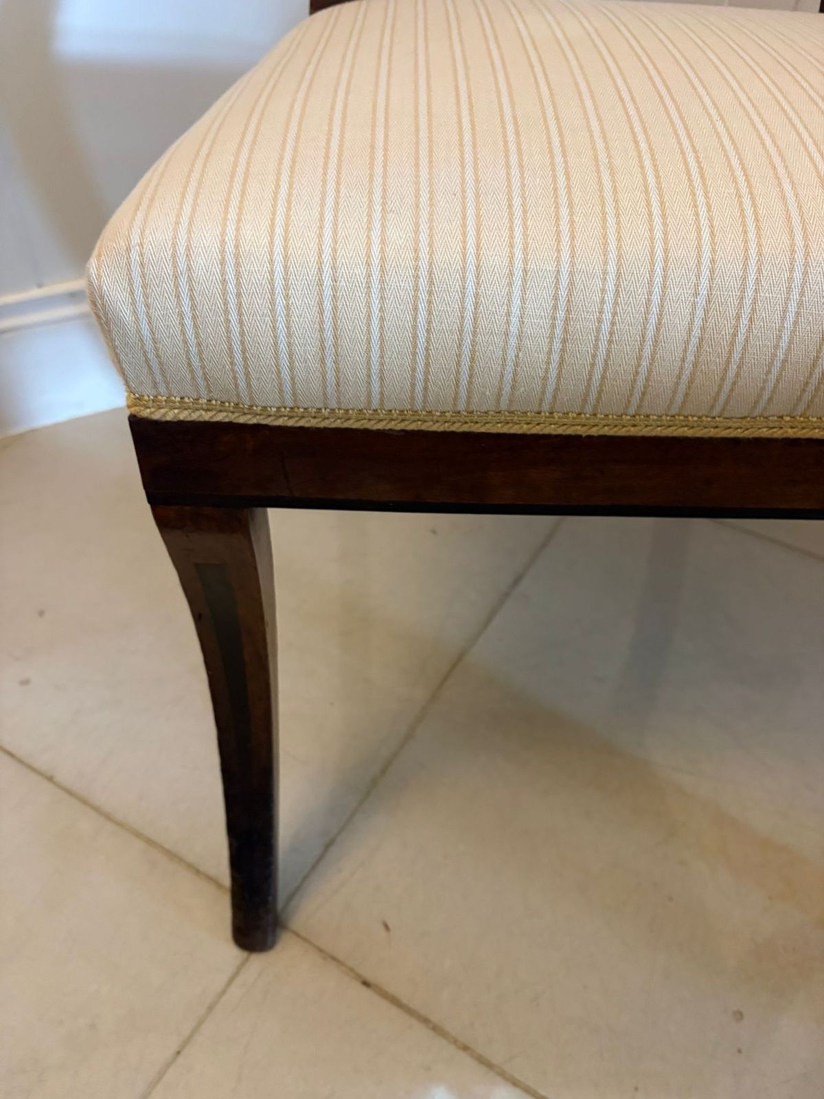 photo for sale Antique English 19th Century Mahogany Klismos Dining Side Chairs – Pair