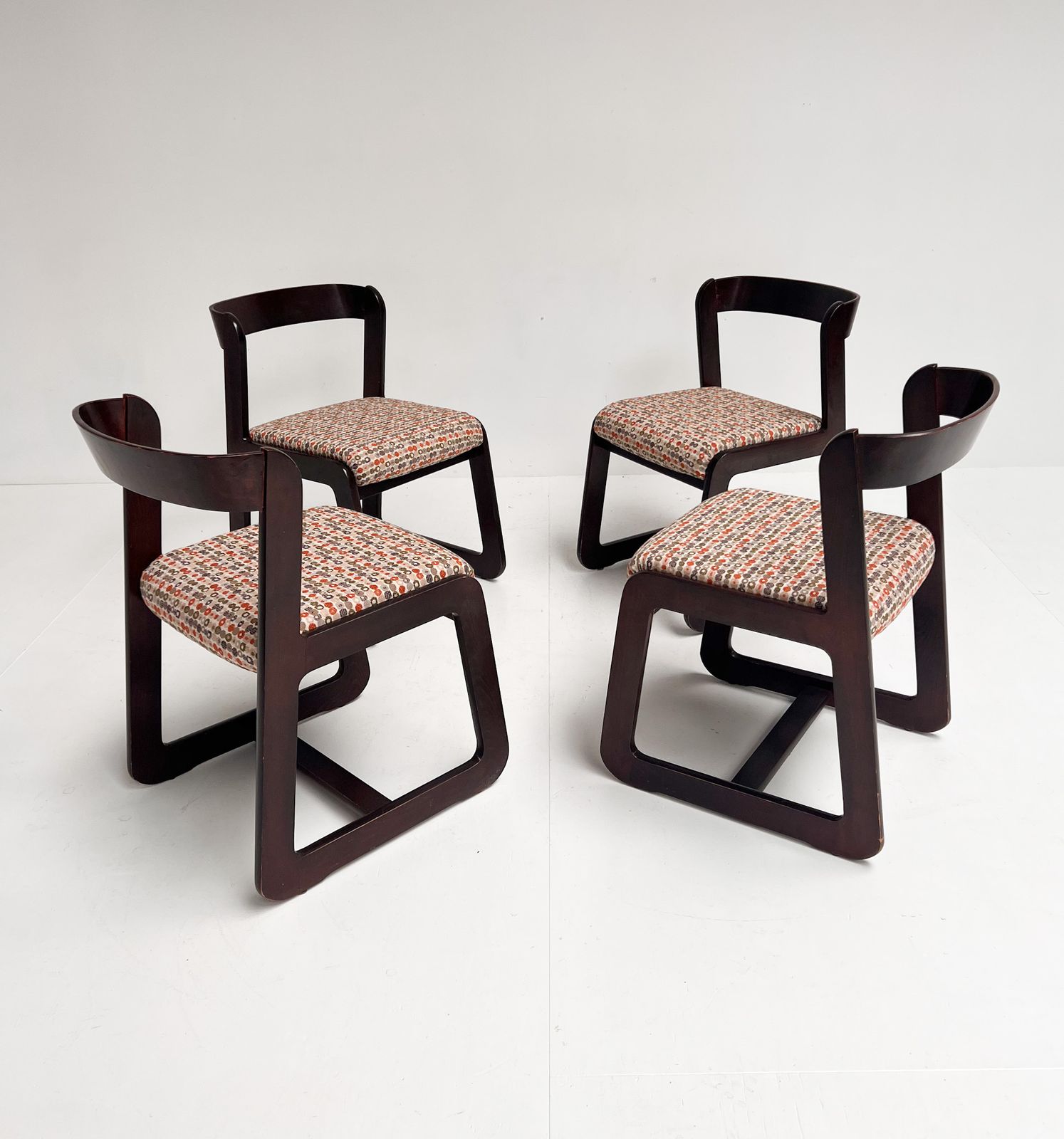Set Of 4 Reupholstered Chairs By Willy Rizzo, 1960s