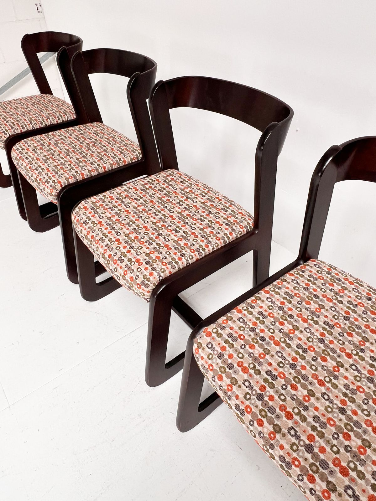 Set Of 4 Reupholstered Chairs By Willy Rizzo, 1960s photo 1350.0