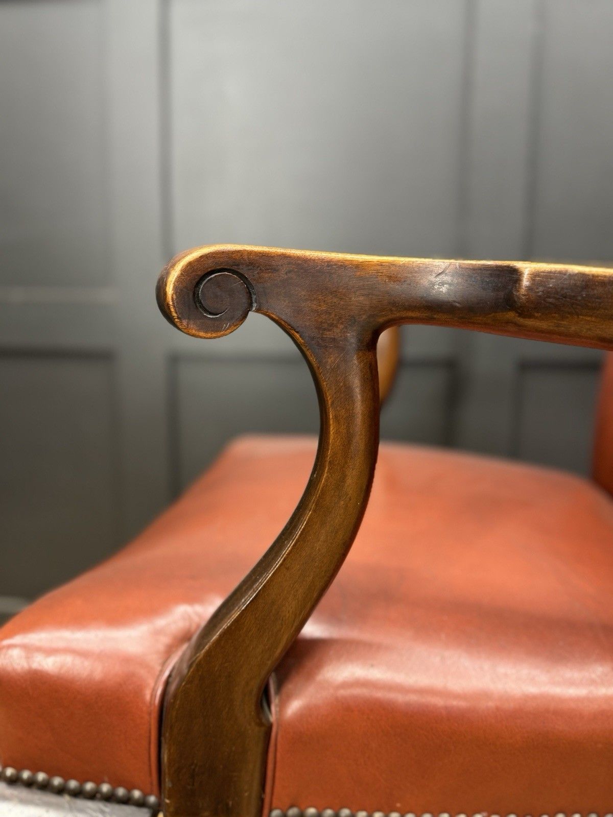 Antique Pair Of Gainsborough Style Mahogany Armchairs Desk Study Carver Chairs photo 695.0