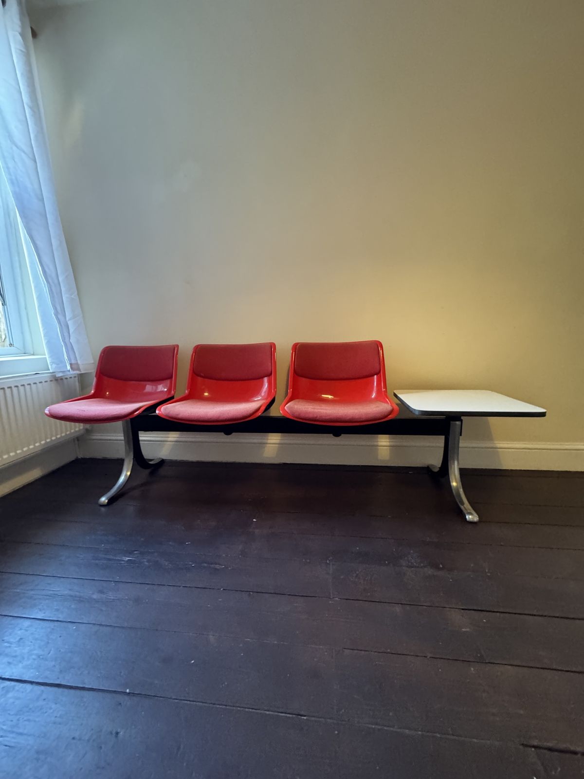 Office Design Vintage Seats With Side Table | Osvaldo Borsani | Tecno | Italy | 1970's photo for sale