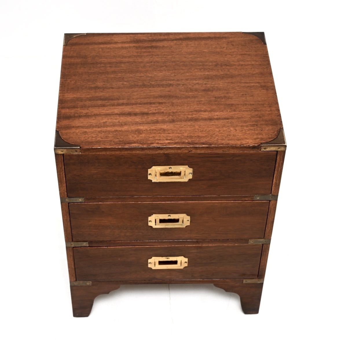 Antique Mahogany Military Campaign Style Chest Of Drawers photo Furniture