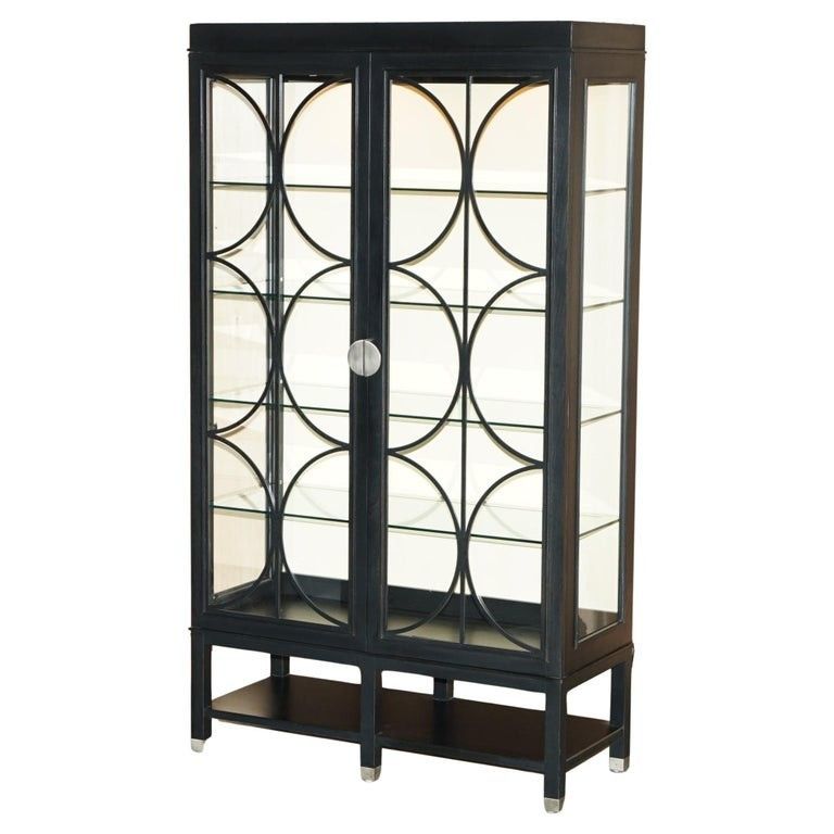Ralph Lauren Bel Air Collection Glazed Illiminated Display Cabinet Bookcase