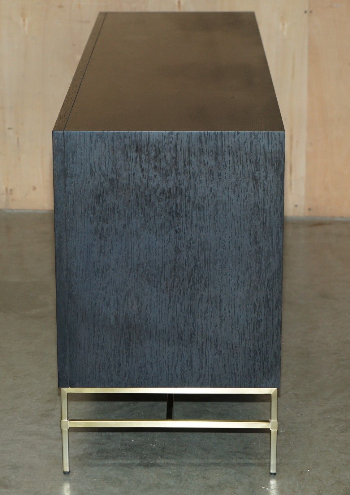 photo vintage Rrp £3095 Andrew Martin Edith Charcoal & Bronzed Sideboard Storage Drink Cabinet