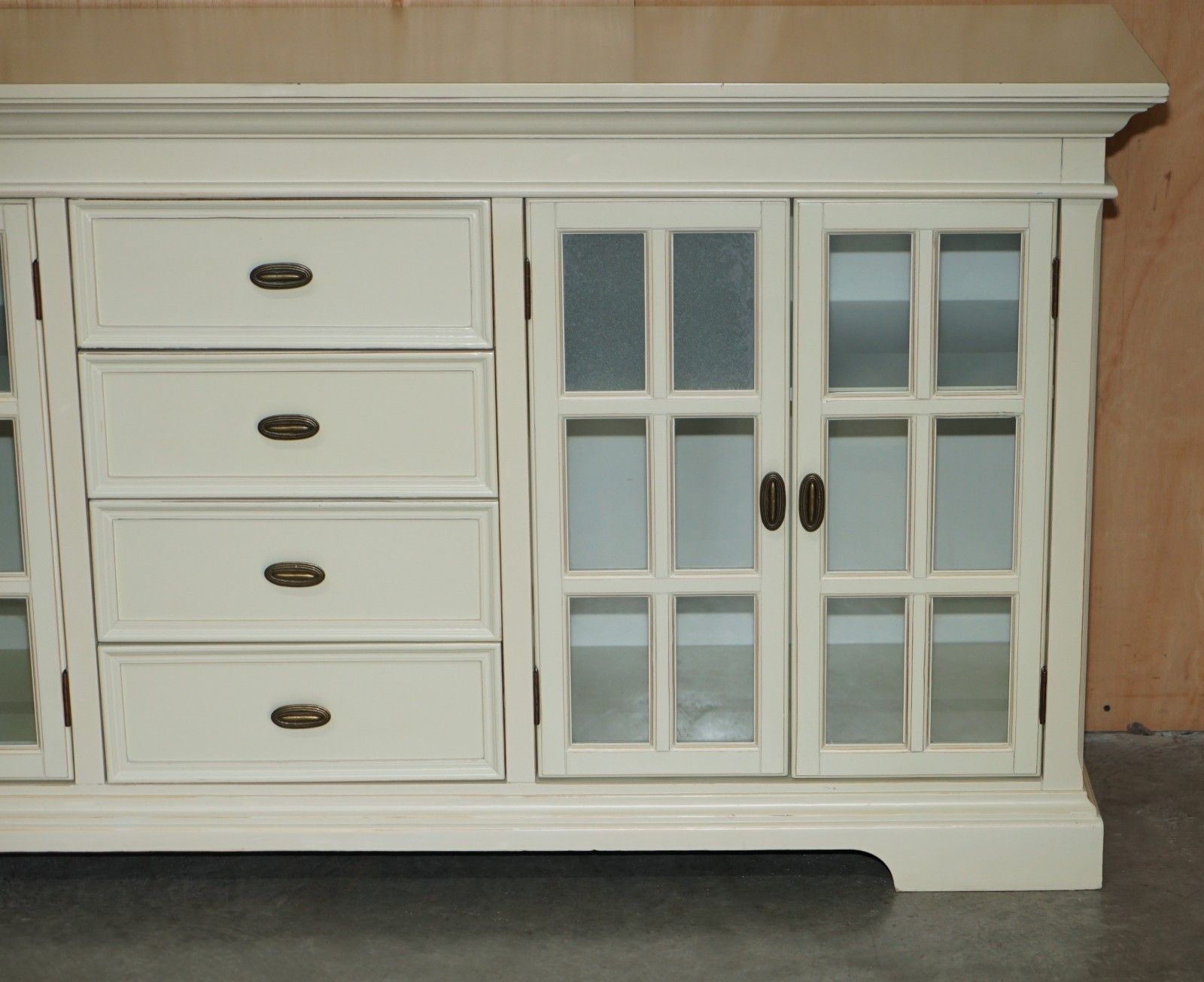 Lovely Decorative Cream French Country Display Cabinet Cupboard Sideboard photo 2350.0