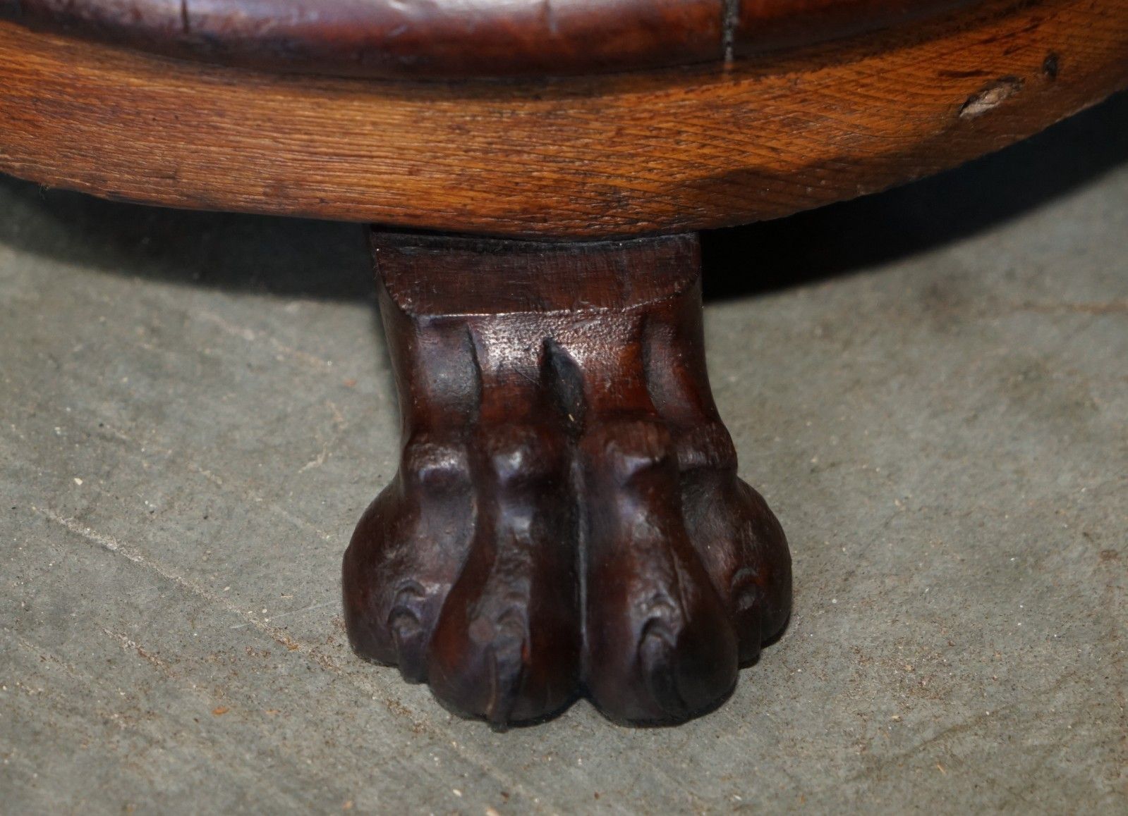 Fine Antique 1880 Mahogany Snooker Cue Stand With Lions Hairy Paw Carved Feet photo 1450.0
