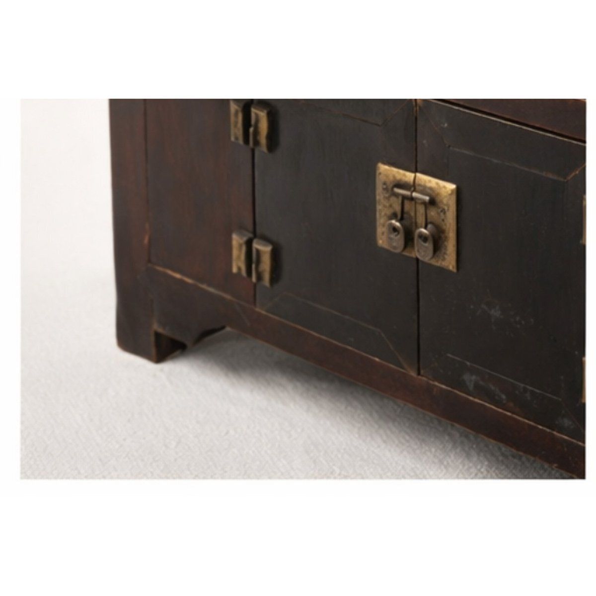 Antique Korean Zeklova Cabinet Chest With Brass, 1890s photo vinterior