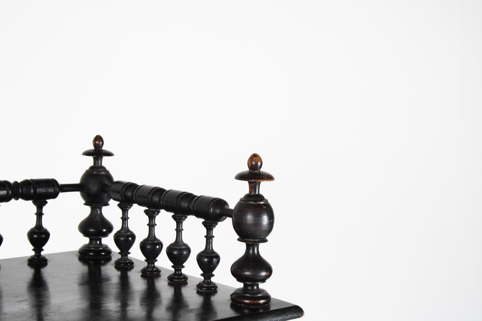 19th Century Ebonised Whatnot Shelf Unit With Gallery Top photo vinterior